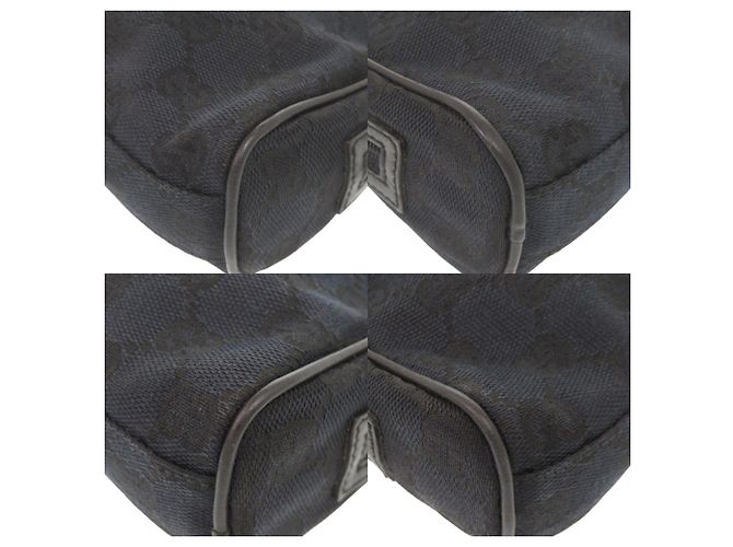 Mini borsa nera in tela GG Gucci Nero - vista 4