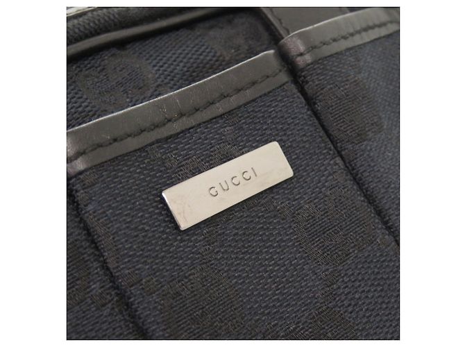 Mini borsa nera in tela GG Gucci Nero - vista 8