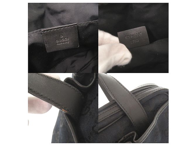 Mini borsa nera in tela GG Gucci Nero - vista 9