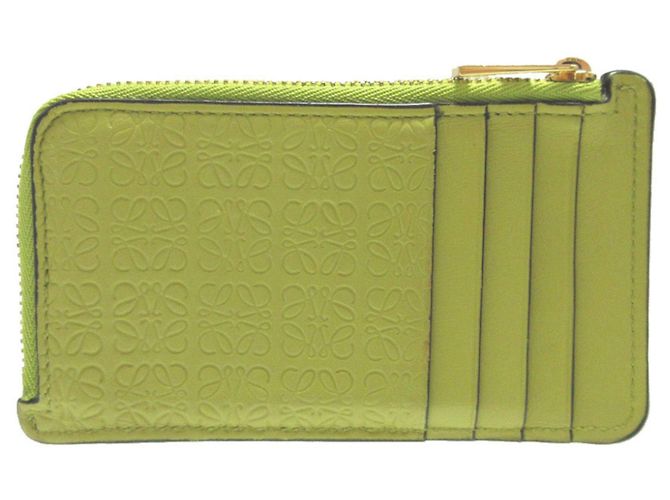 Tarjetero de cuero verde Loewe - vista 3