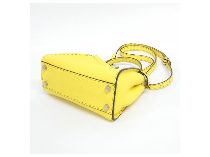 Borsa Fendi SELLERIA Peekaboo Mini Giallo - vista 2