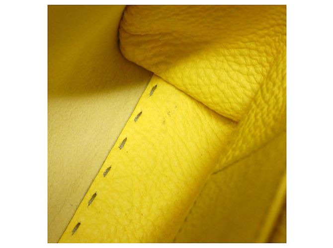 Borsa Fendi SELLERIA Peekaboo Mini Giallo - vista 7