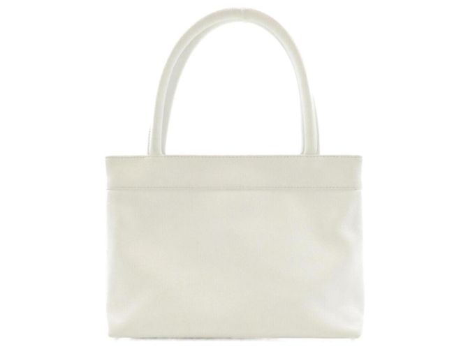 Borsa in pelle di vitello granulata Chanel Bianco - vista 2
