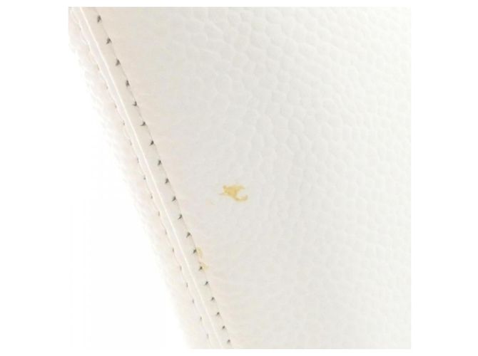 Borsa in pelle di vitello granulata Chanel Bianco - vista 4