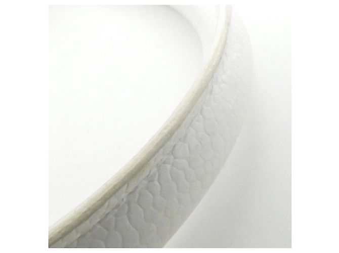 Borsa in pelle di vitello granulata Chanel Bianco - vista 6