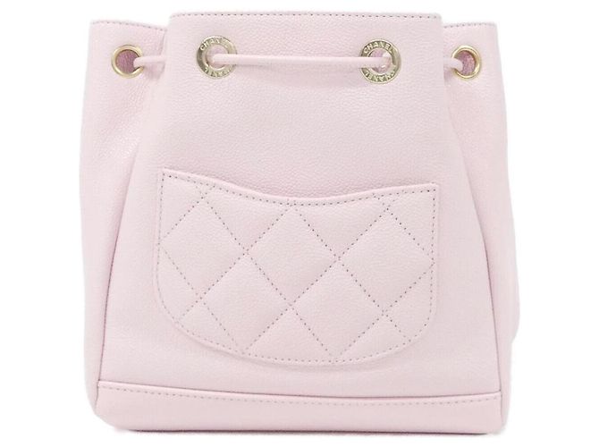 Borsa a tracolla Chanel AS2353 in pelle di vitello martellata rosa - vista 2