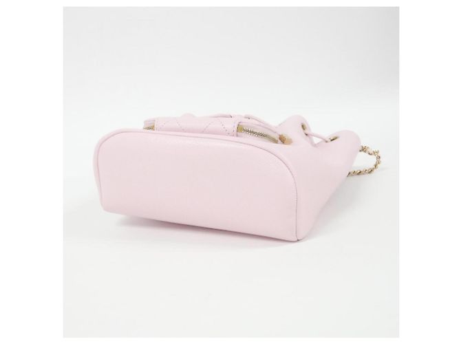 Borsa a tracolla Chanel AS2353 in pelle di vitello martellata rosa - vista 3