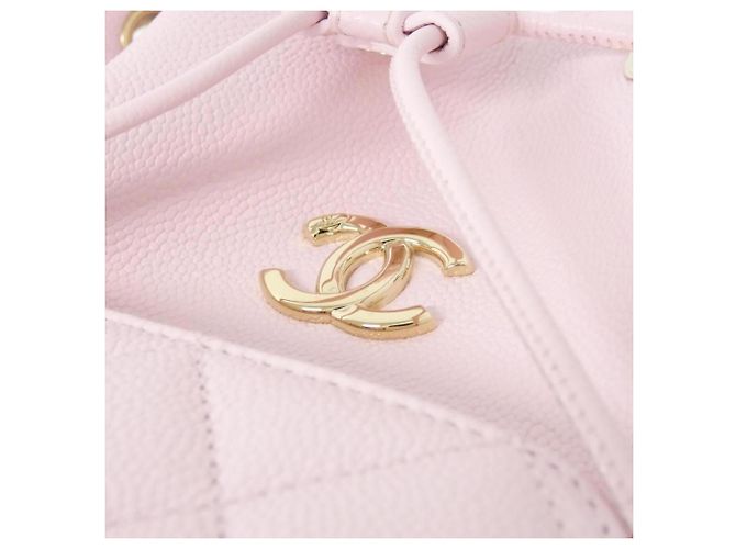 Borsa a tracolla Chanel AS2353 in pelle di vitello martellata rosa - vista 4