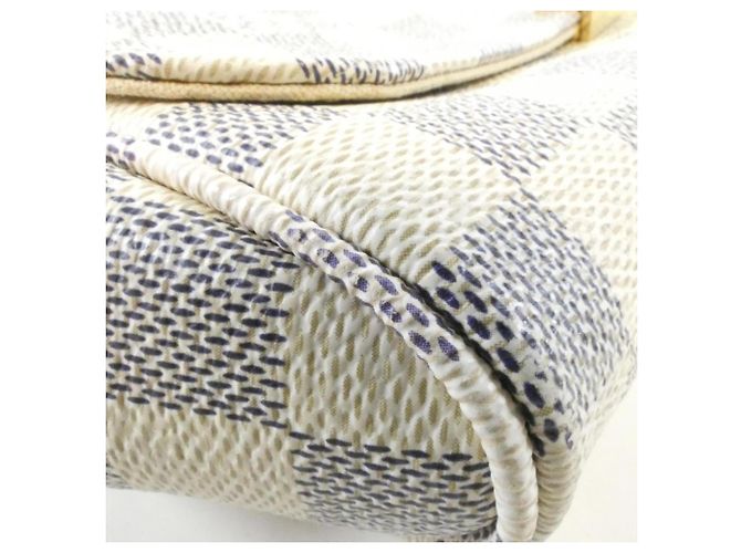 Borsa a tracolla Louis Vuitton Damier Azur Favorite MM Bianco Blu - vista 3