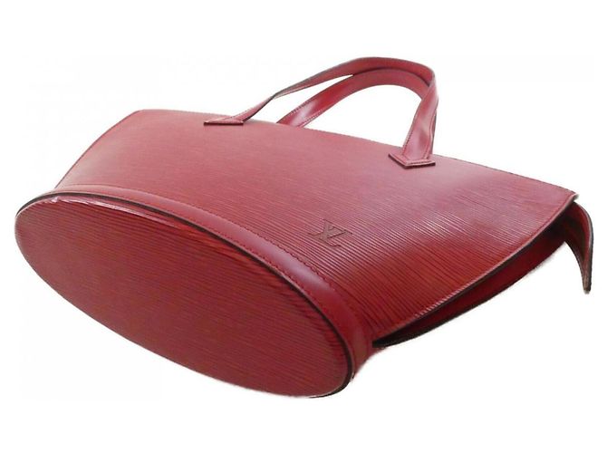 Borsa Louis Vuitton Epi Saint Jacques Rosso - vista 3