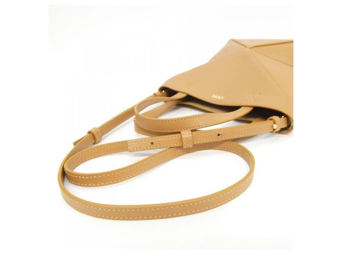 Borsa Tote Mini Loewe Puzzle Fold Beige - vista 6