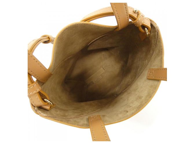 Borsa Tote Mini Loewe Puzzle Fold Beige - vista 7
