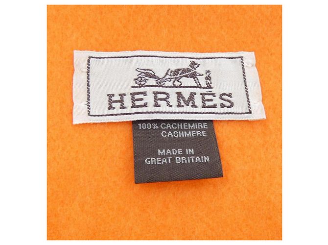 Stola in cashmere Hermès arancione - vista 3