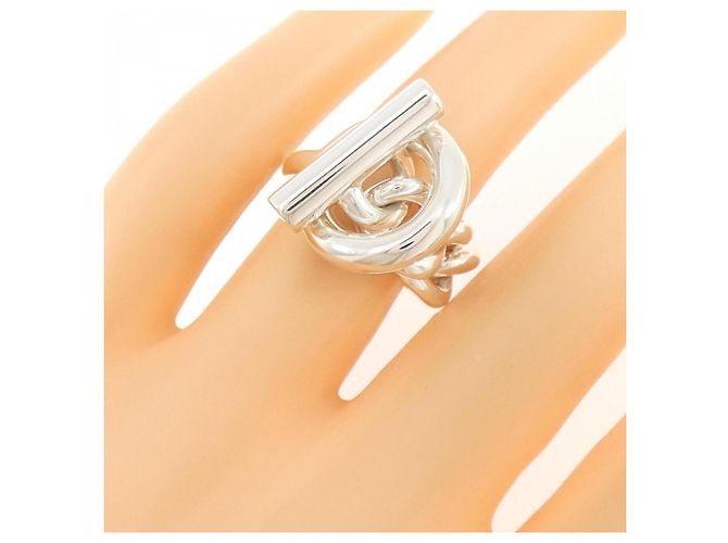 Ring Anello Croisette di Hermès Argento - vista 5
