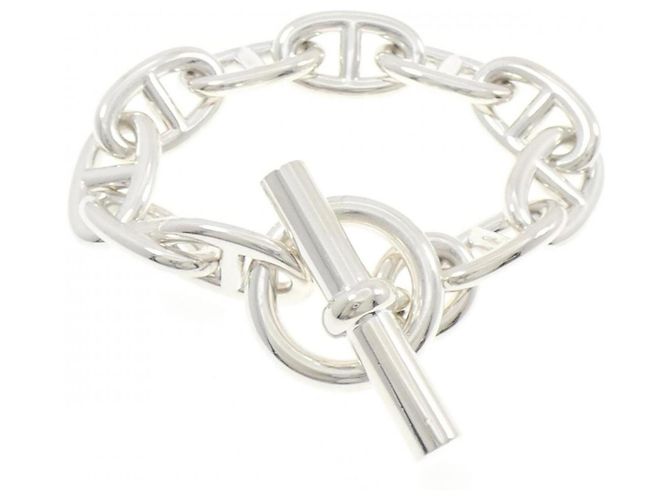 Bracciale Hermès Chaine d'Ancre TGM Charm Argento - vista 2