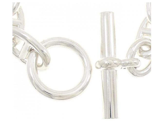 Bracciale Hermès Chaine d'Ancre TGM Charm Argento - vista 3