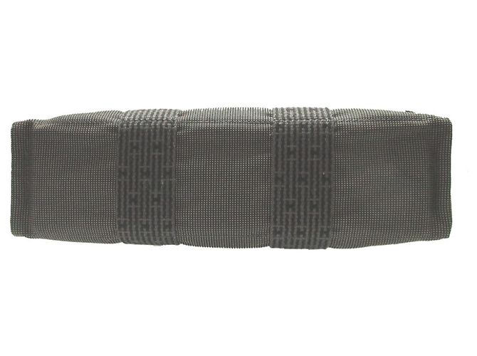 Hermès Hermes Herline PM Canvas Tote Bag Grau Braun - Ansicht 3