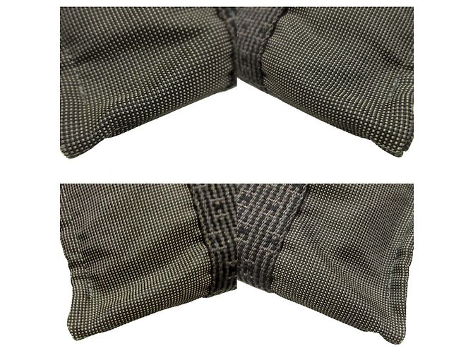Hermès Hermes Herline PM Canvas Tote Bag Grau Braun - Ansicht 6