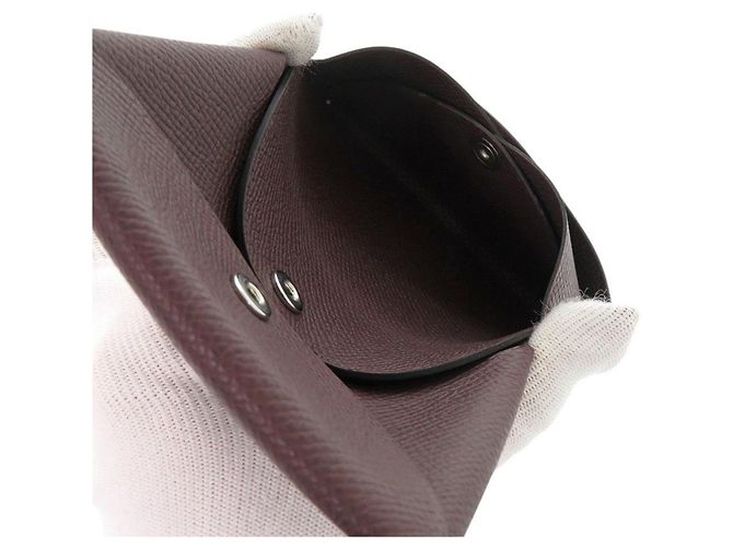 Tarjetero Hermès Calvi Duo en piel Epsom Castaño - vista 6