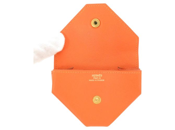 Monedero Le Vingt-Quatre Hermès Naranja - vista 5