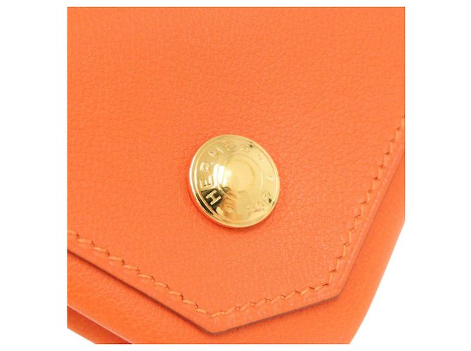 Monedero Le Vingt-Quatre Hermès Naranja - vista 7