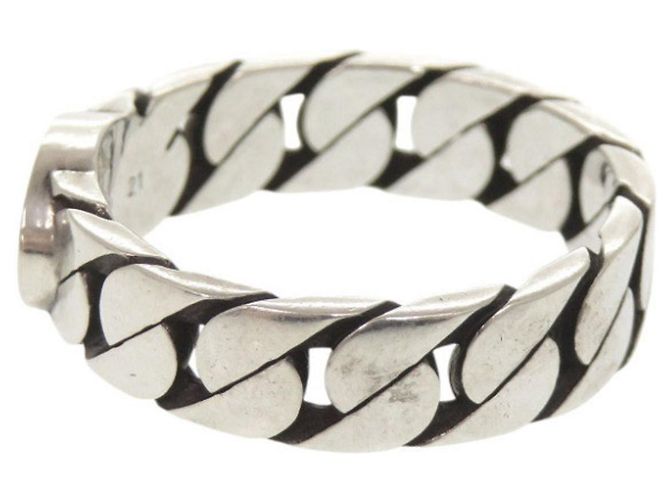 Gucci Interlocking G Ring aus Sterlingsilber 925 mit rosa Band Pink - Ansicht 2