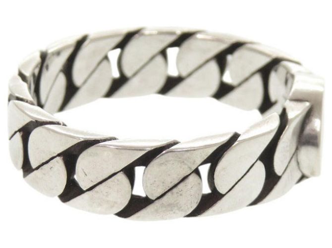 Gucci Interlocking G Ring aus Sterlingsilber 925 mit rosa Band Pink - Ansicht 4