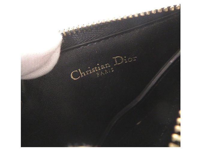 Monedero de cuero negro Saddle de Christian Dior - vista 4