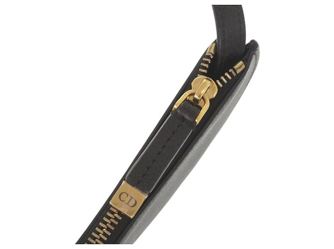 Monedero de cuero negro Saddle de Christian Dior - vista 6