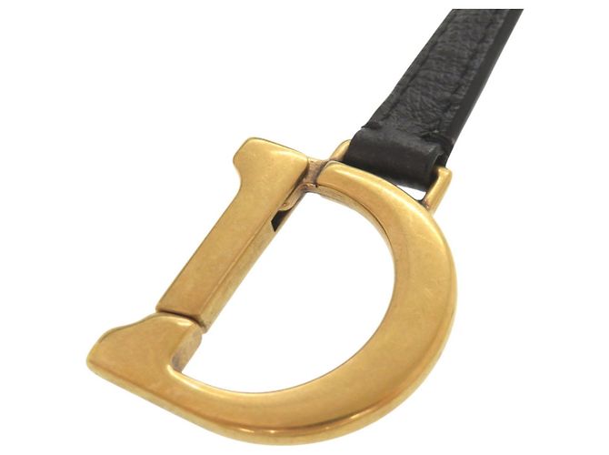 Monedero de cuero negro Saddle de Christian Dior - vista 7