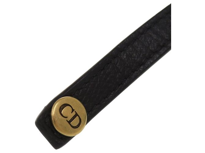 Monedero de cuero negro Saddle de Christian Dior - vista 8