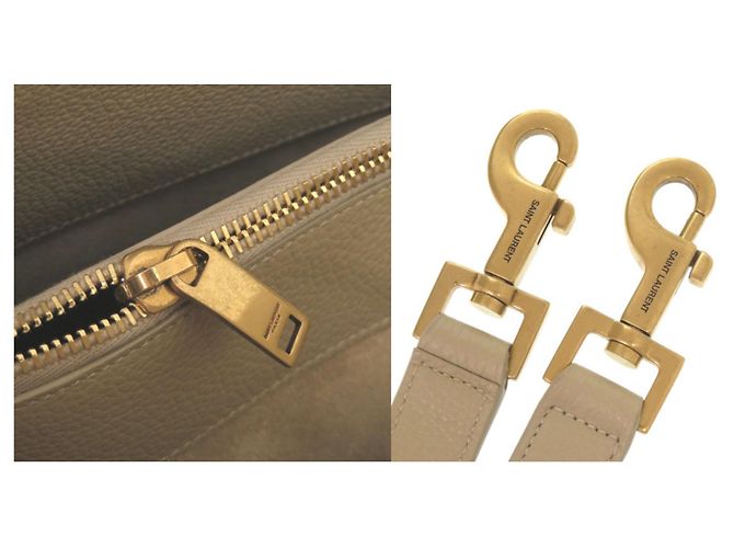 Borsa Yves Saint Laurent Sac de Jour Medium Beige - vista 10