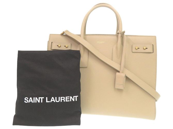 Borsa Yves Saint Laurent Sac de Jour Medium Beige - vista 2