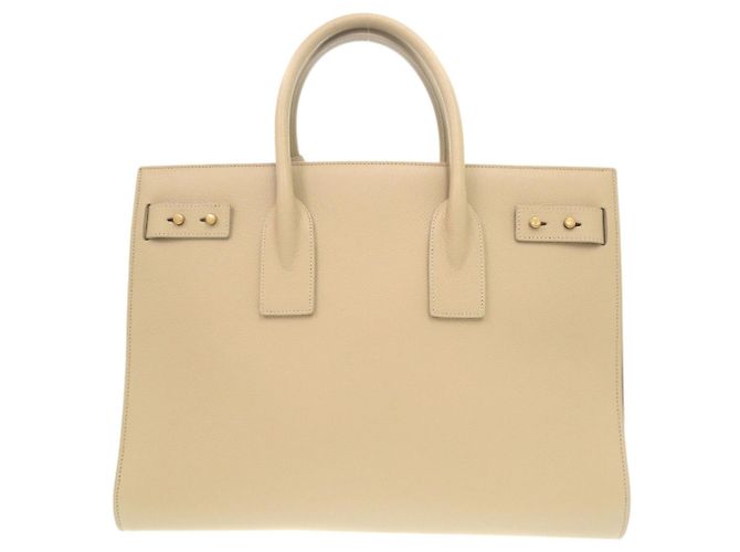 Borsa Yves Saint Laurent Sac de Jour Medium Beige - vista 3