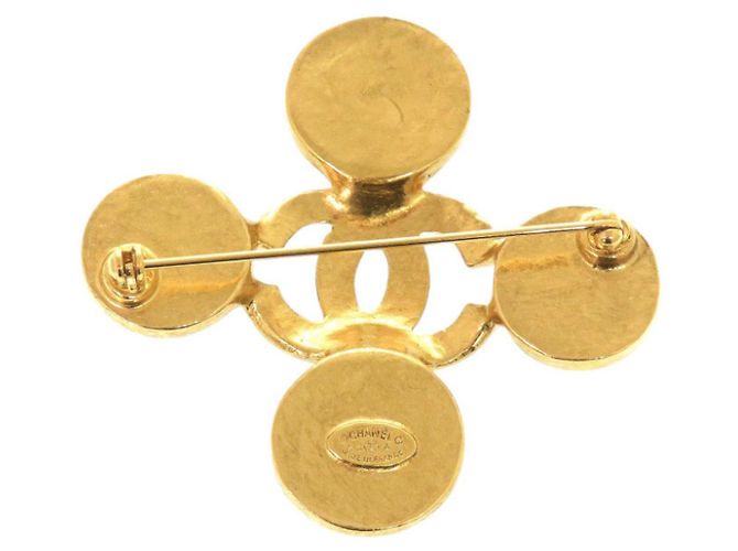 Spilla Chanel Vintage Gold D'oro - vista 3