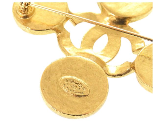 Spilla Chanel Vintage Gold D'oro - vista 4