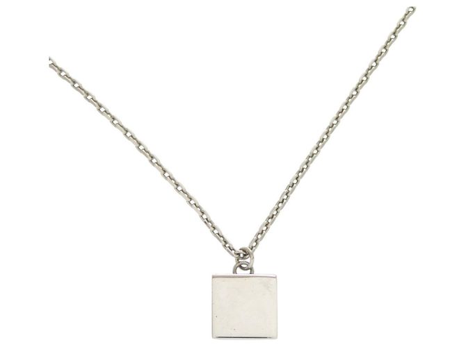 Collana quadrata con logo FF Fendi Argento - vista 3