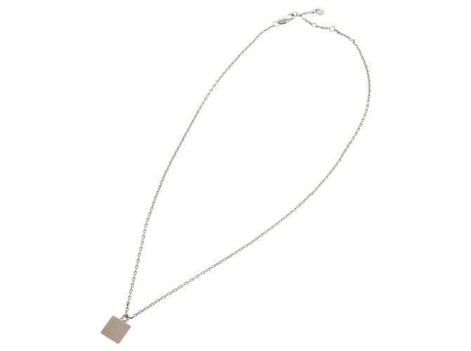 Collana quadrata con logo FF Fendi Argento - vista 4
