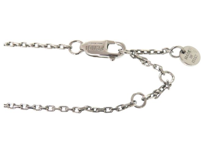 Collana quadrata con logo FF Fendi Argento - vista 5