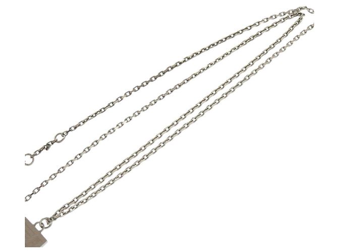 Collana quadrata con logo FF Fendi Argento - vista 6