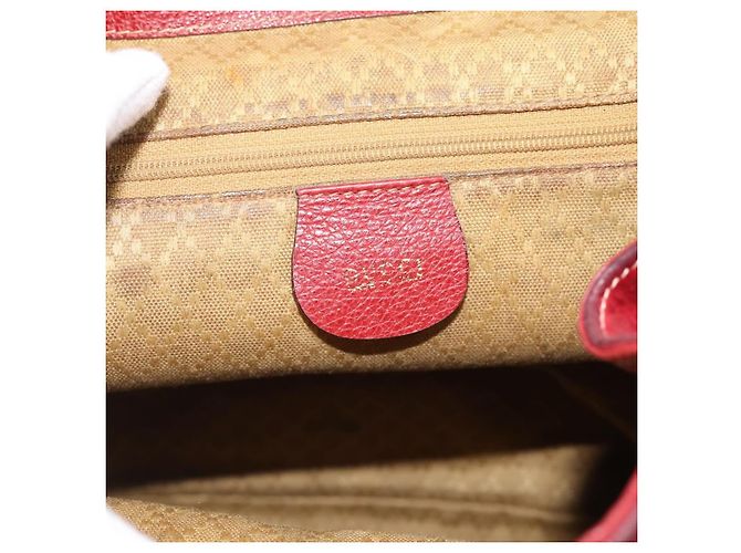 Gucci Vintage Bamboo Wildleder Medium Rot - Ansicht 6