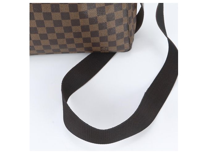 Borsa a tracolla in pelle Louis Vuitton Damier Naviglio Marrone - vista 2