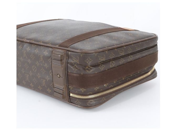Borsa Boston Louis Vuitton Monogram Satellite 53 Marrone - vista 4