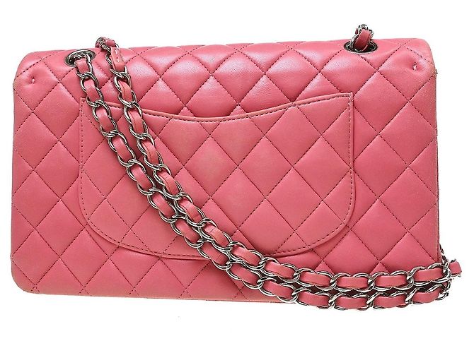 Chanel Timeless - Classic Double Flap Lambskin Medium Rosa - vista 2