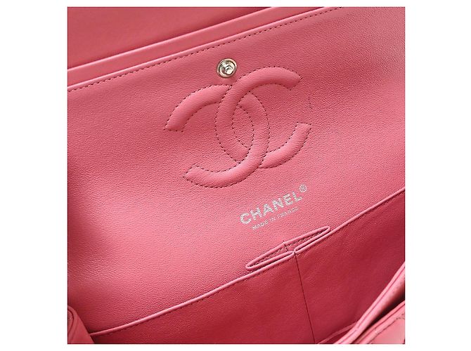Chanel Timeless - Classic Double Flap Lambskin Medium Rosa - vista 4