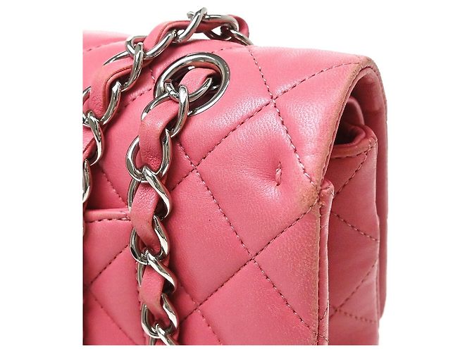 Chanel Timeless - Classic Double Flap Lambskin Medium Rosa - vista 6