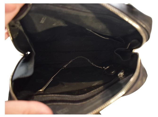 Montblanc Borsa Bowling Pelle Liscia Nera Nero - vista 13