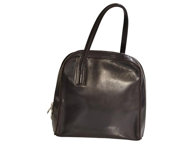 Montblanc Borsa Bowling Pelle Liscia Nera Nero - vista 3