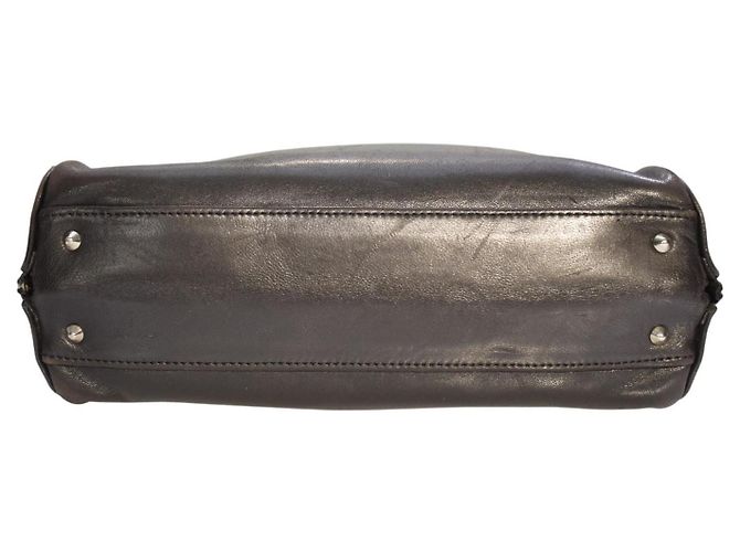 Montblanc Borsa Bowling Pelle Liscia Nera Nero - vista 7