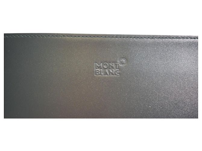 Montblanc Valigetta in pelle liscia nera Nero - vista 10
